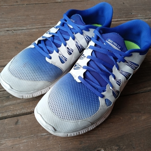 Mens Nike Free 5.0 Breathe Grey Blue 579960 410 sz - Picture 1 of 11